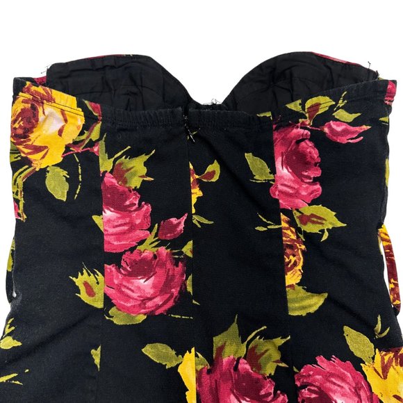 Twenty One Strapless Floral Twill Mini Dress (S) - Picture 4 of 9